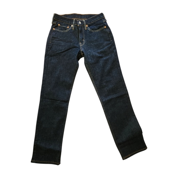 NEW Levi’s 514 Straight Fit Jeans W28 L30 Dark Indigo Water Less Stretch Denim - Picture 1 of 10